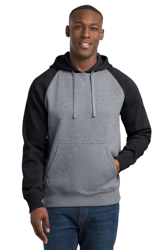 Sport-Tek ® Raglan Colorblock Pullover Hooded Sweatshirt