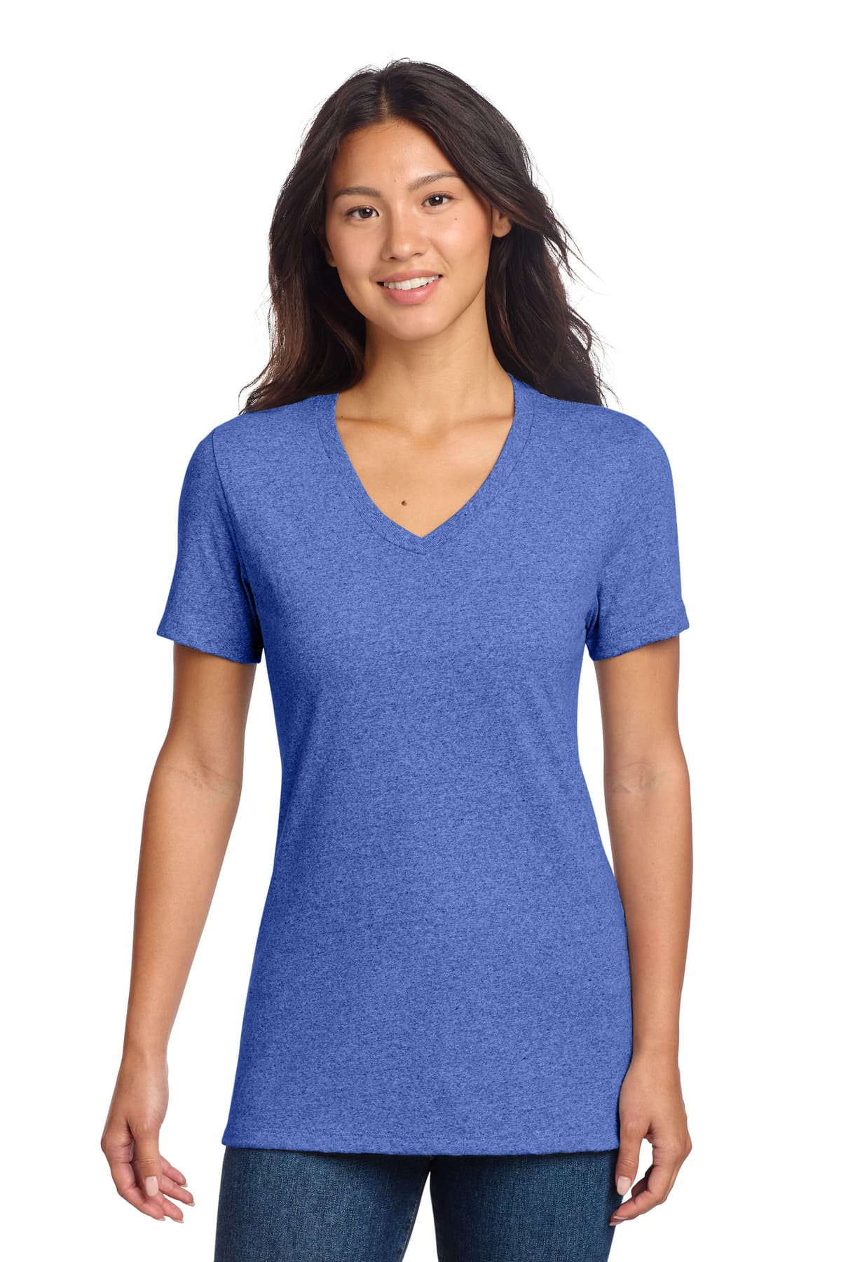 Allmade ® Women's Recycled Blend V-Neck Tee — Reused Royal Heather