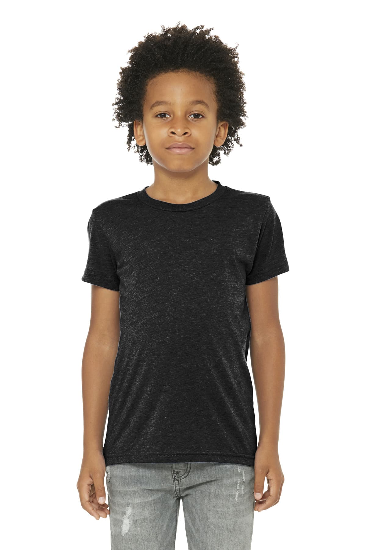 BELLA+CANVAS ® Youth Triblend Short Sleeve Tee — Charcoal Black Triblend