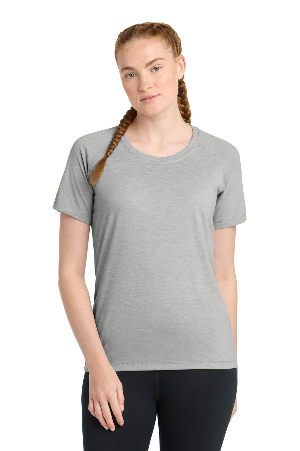 Sport-Tek ® Women's PosiCharge ® Tri-Blend Wicking Scoop Neck Raglan Tee