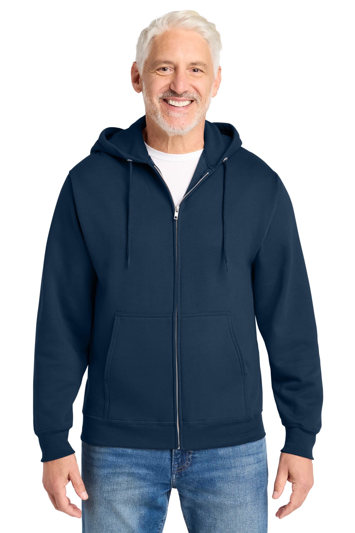 Port & Co  Core Fleece Full-Zip Hooded Sweatshirt — Navy