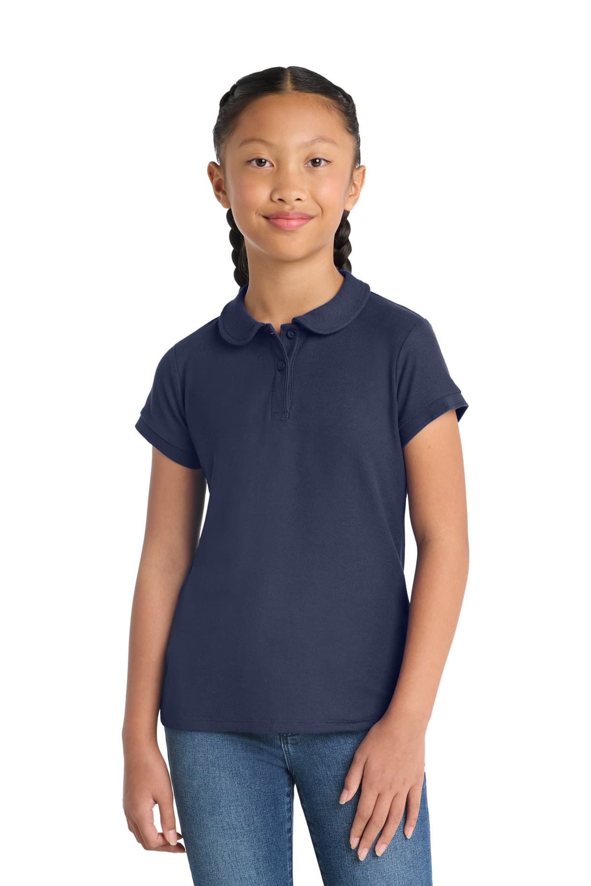 Port Authority ® Girls Silk Touch  Peter Pan Collar Polo
