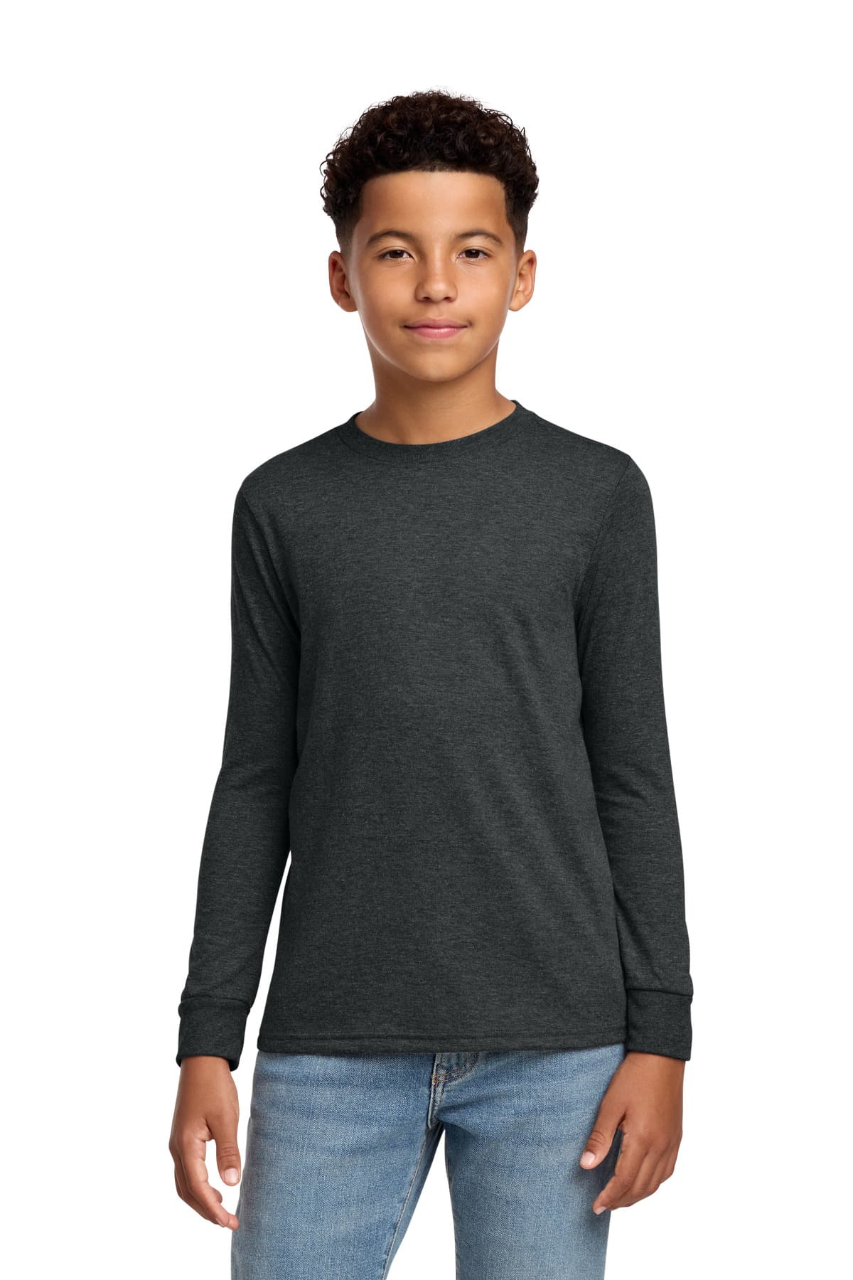 District ® Youth Perfect Tri ® Long Sleeve Tee — Black Frost