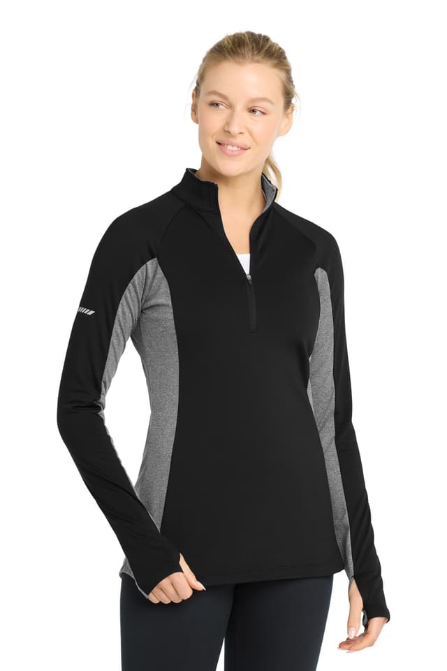 Sport-Tek ® Women's Sport-Wick ® Stretch Contrast 1/4-Zip Pullover
