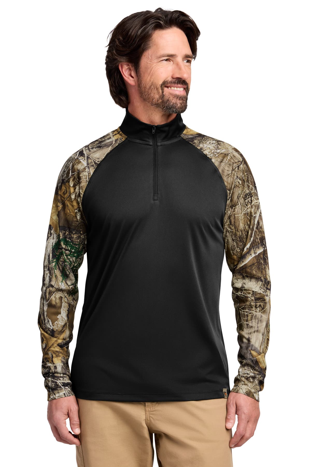 Russell Outdoors  Realtree ® Colorblock Performance 1/4-Zip — Black/ Realtree Edge