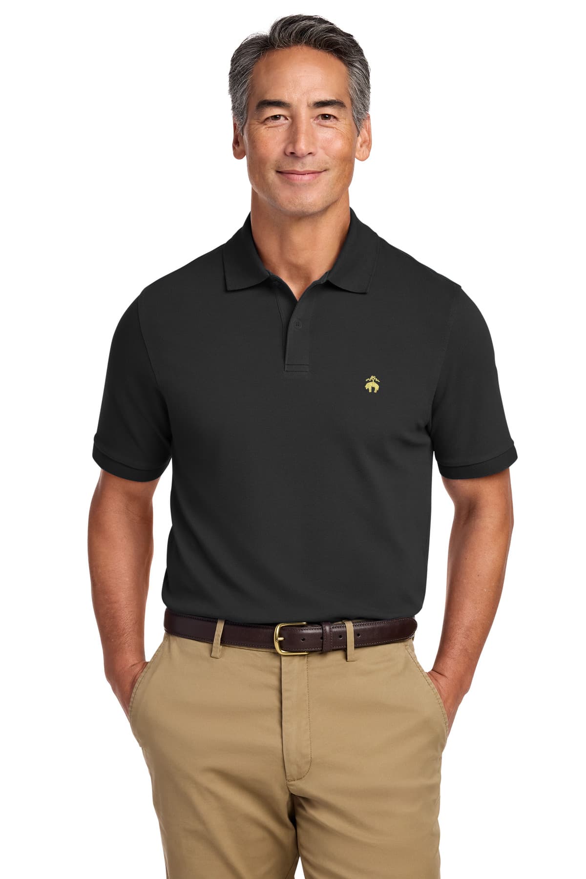 Brooks Brothers ® Pima Cotton Pique Polo — Deep Black