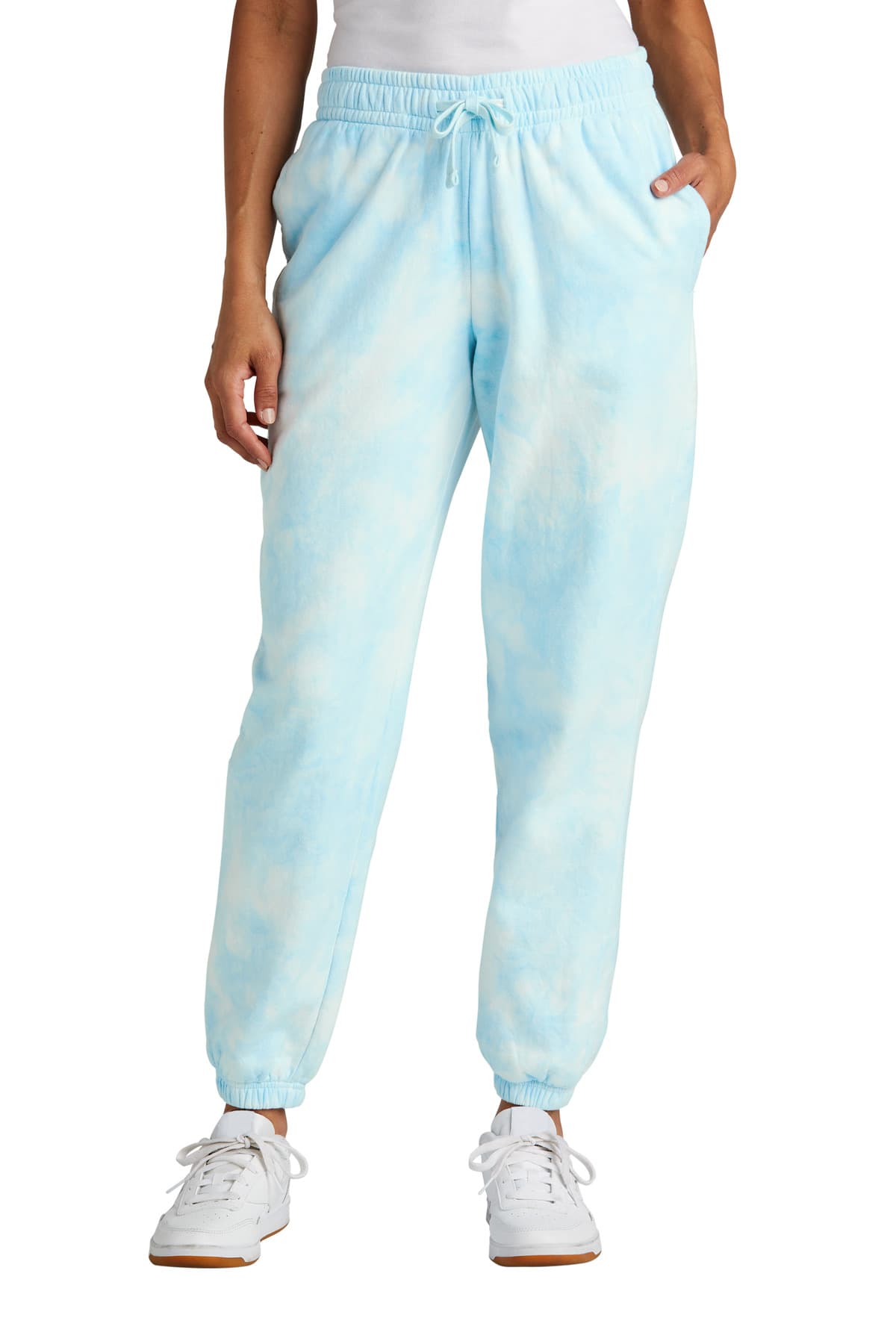Port & Co  Women's Beach Wash ® Cloud Tie-Dye Sweatpant — Glacier