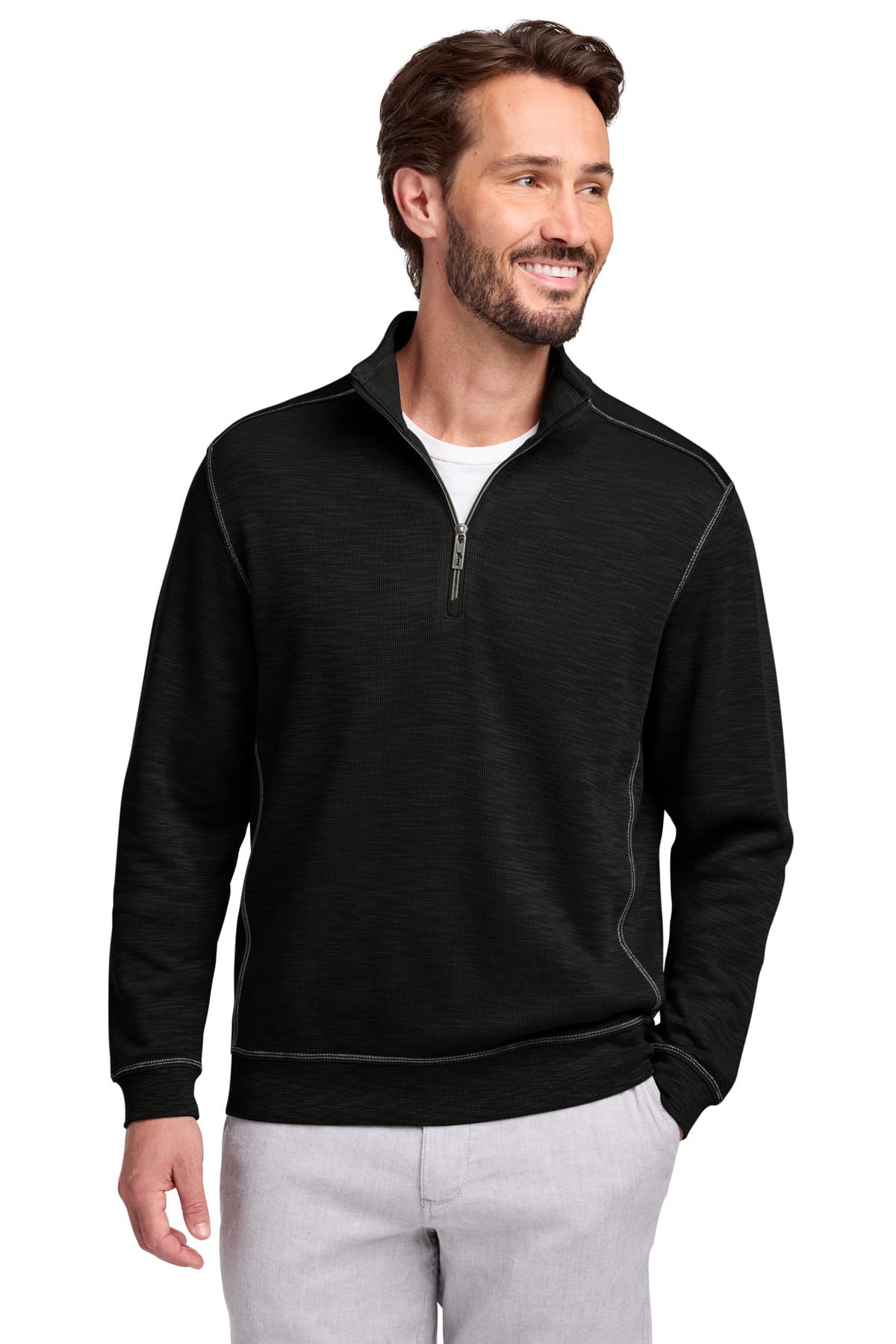 Tommy Bahama ® Tobago Bay 1/2-Zip — Black
