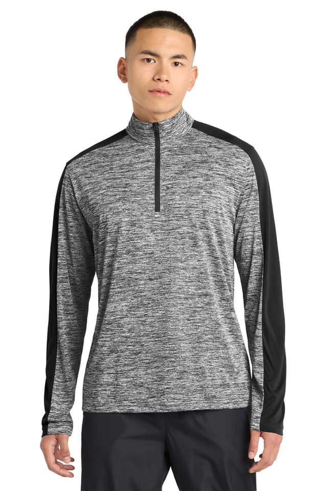 Sport-Tek ® PosiCharge ® Electric Heather Colorblock 1/4-Zip Pullover