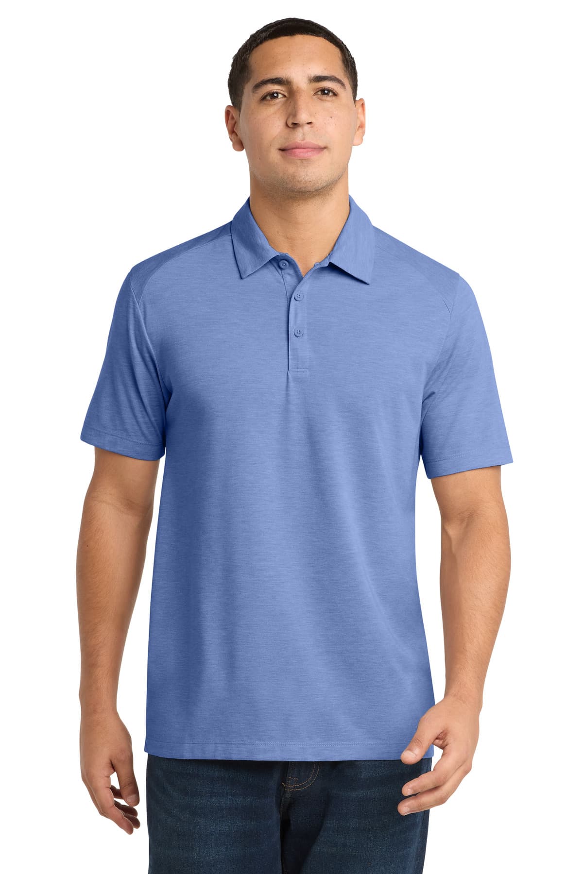 Sport-Tek ® PosiCharge ® Tri-Blend Wicking Polo — True Royal Heather