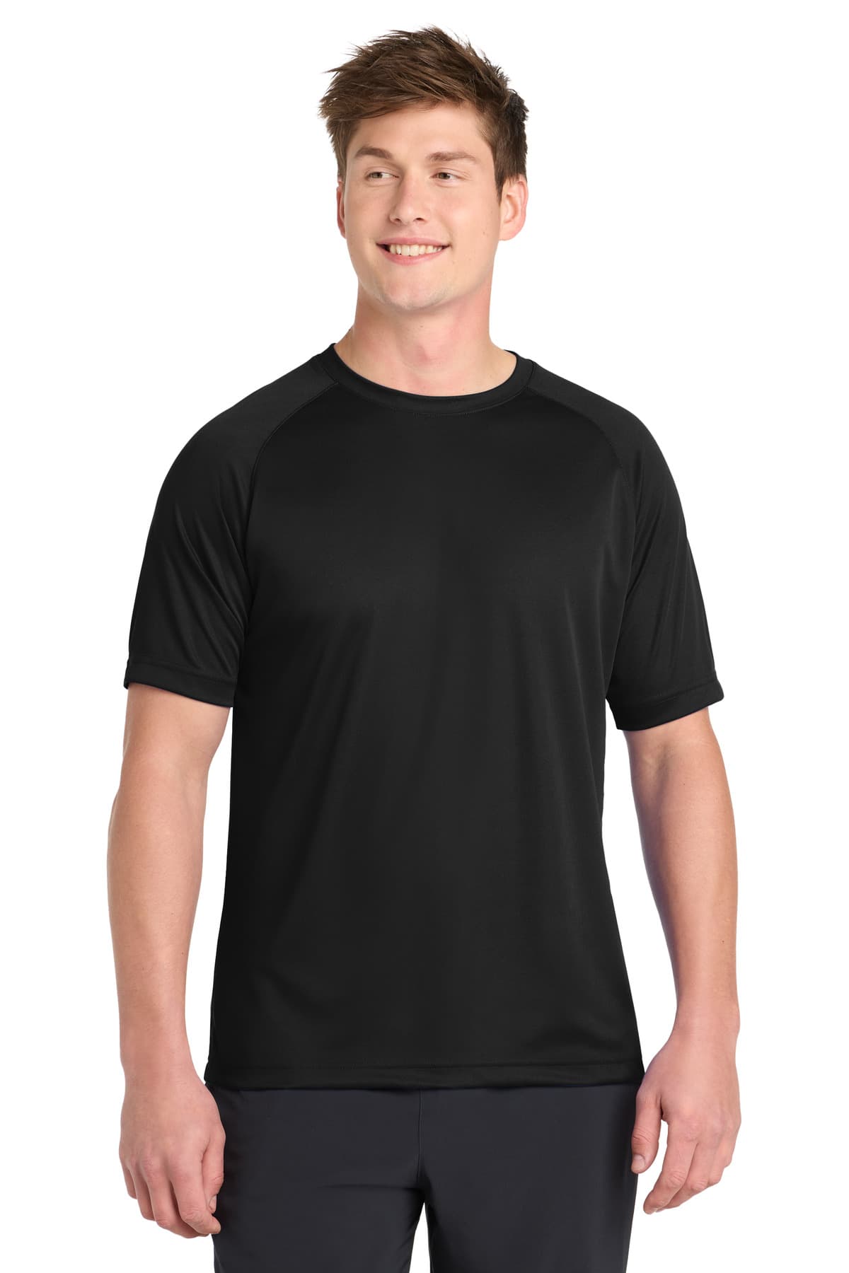 Sport-Tek ® Dry Zone ® Short Sleeve Raglan T-Shirt — Black
