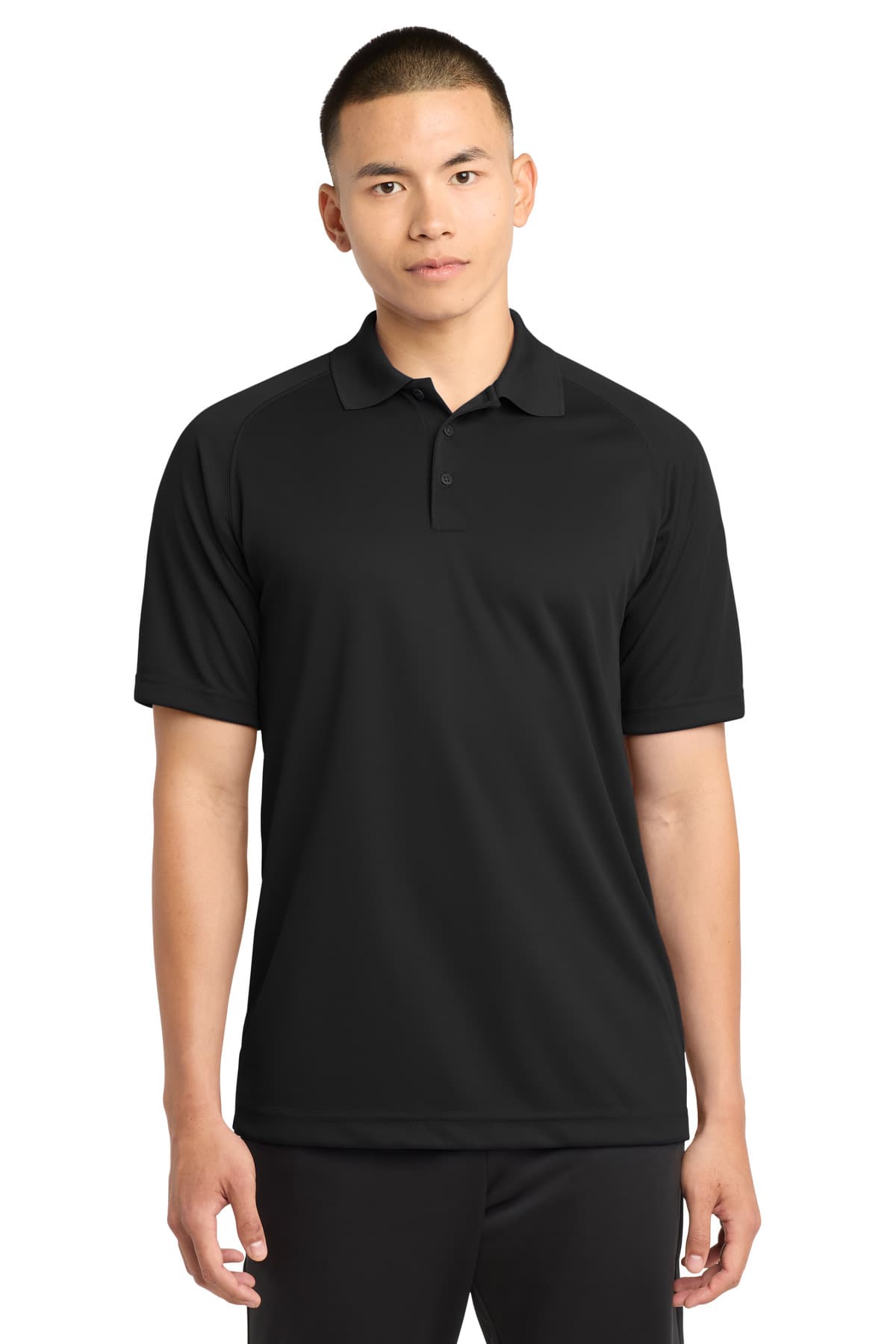 Sport-Tek ® Dry Zone ® Raglan Polo — Black