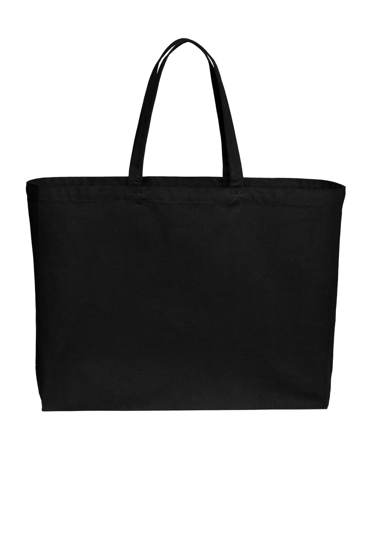 Port Authority ® Cotton Canvas Jumbo Tote — Deep Black