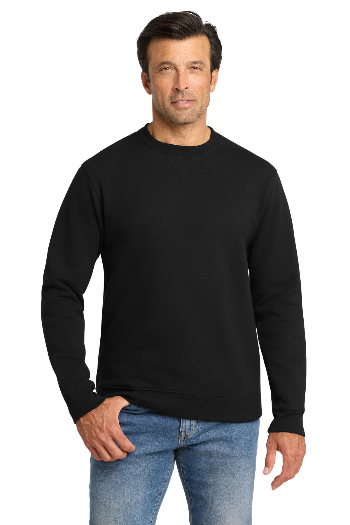 Volunteer Knitwear  Chore Fleece Crewneck — Deep Black