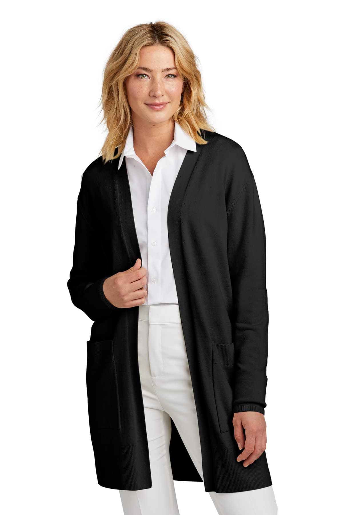 Mercer+Mettle ® Women's Open-Front Cardigan Sweater — Deep Black