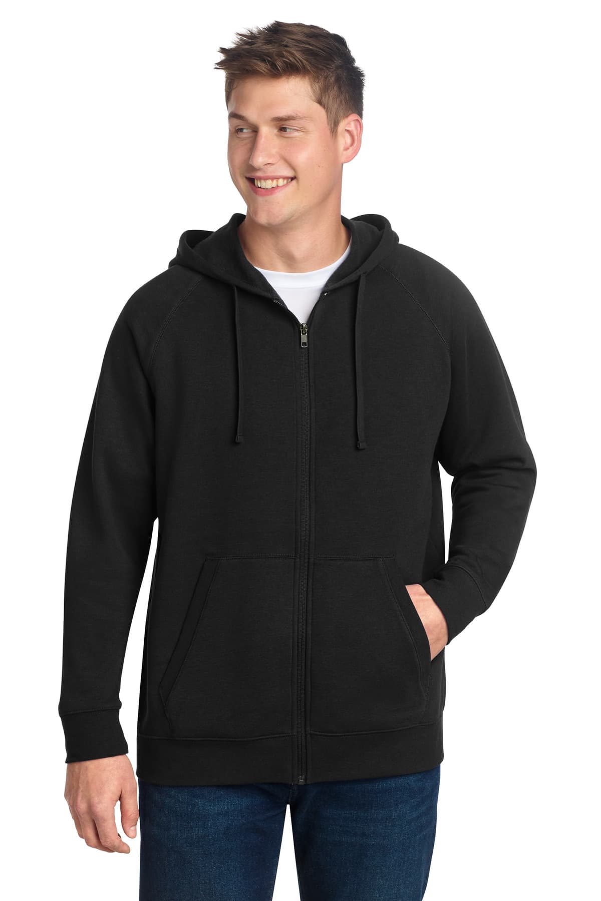 Sport-Tek ® Drive Fleece Hooded Full-Zip — Black