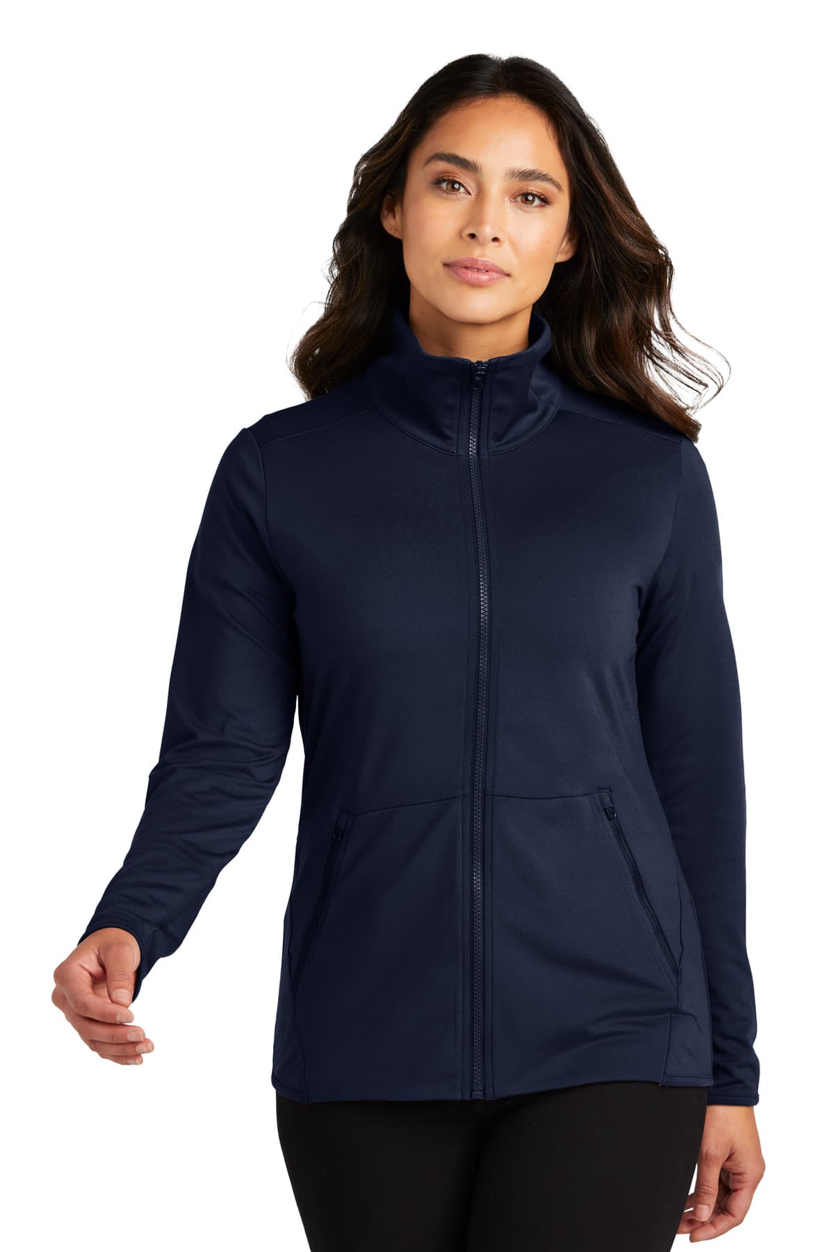 Port Authority ® Women's Accord Stretch Fleece Full-Zip — Navy