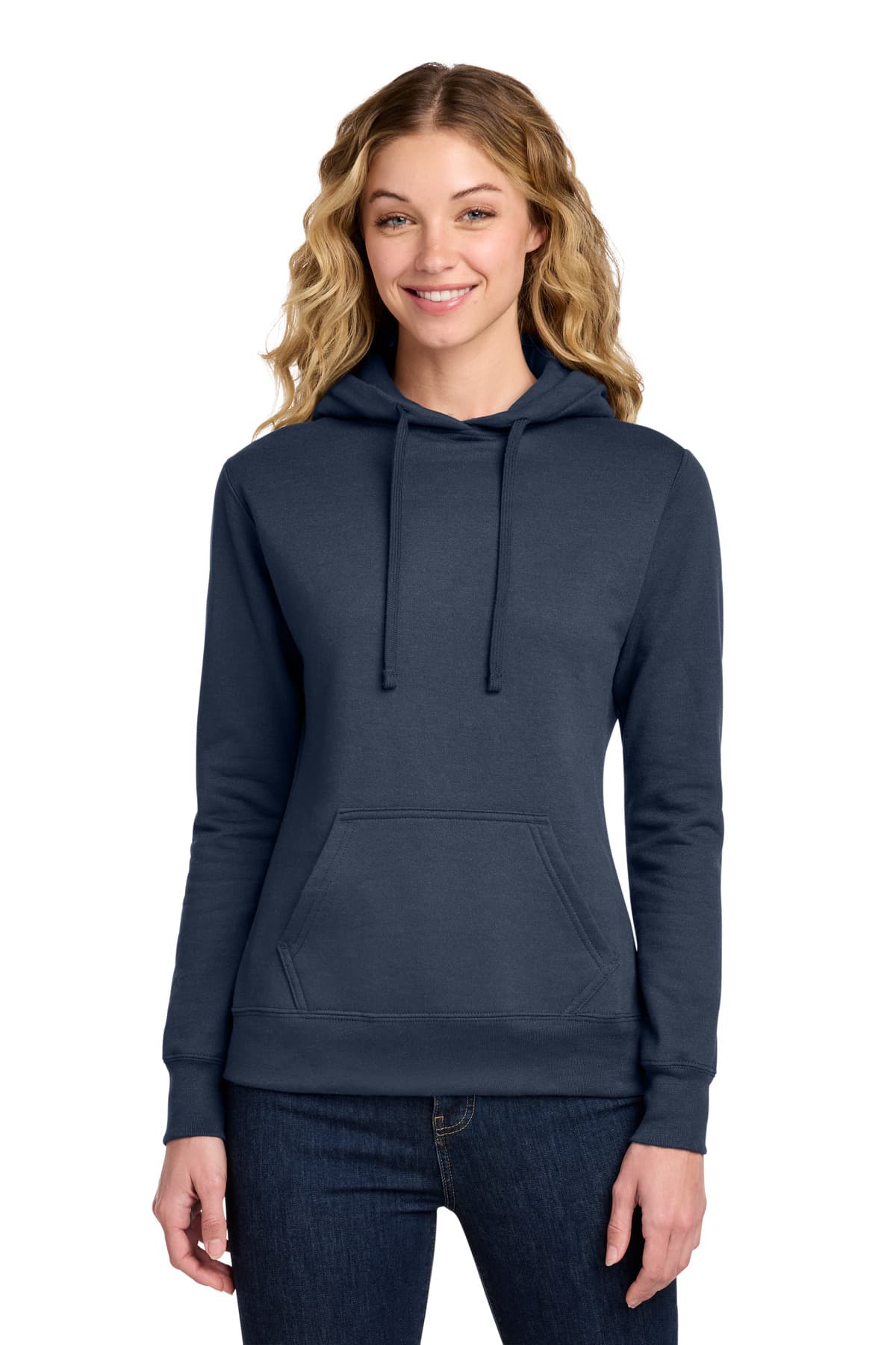 Port & Co  Women's Core Fleece Pullover Hooded Sweatshirt — Navy