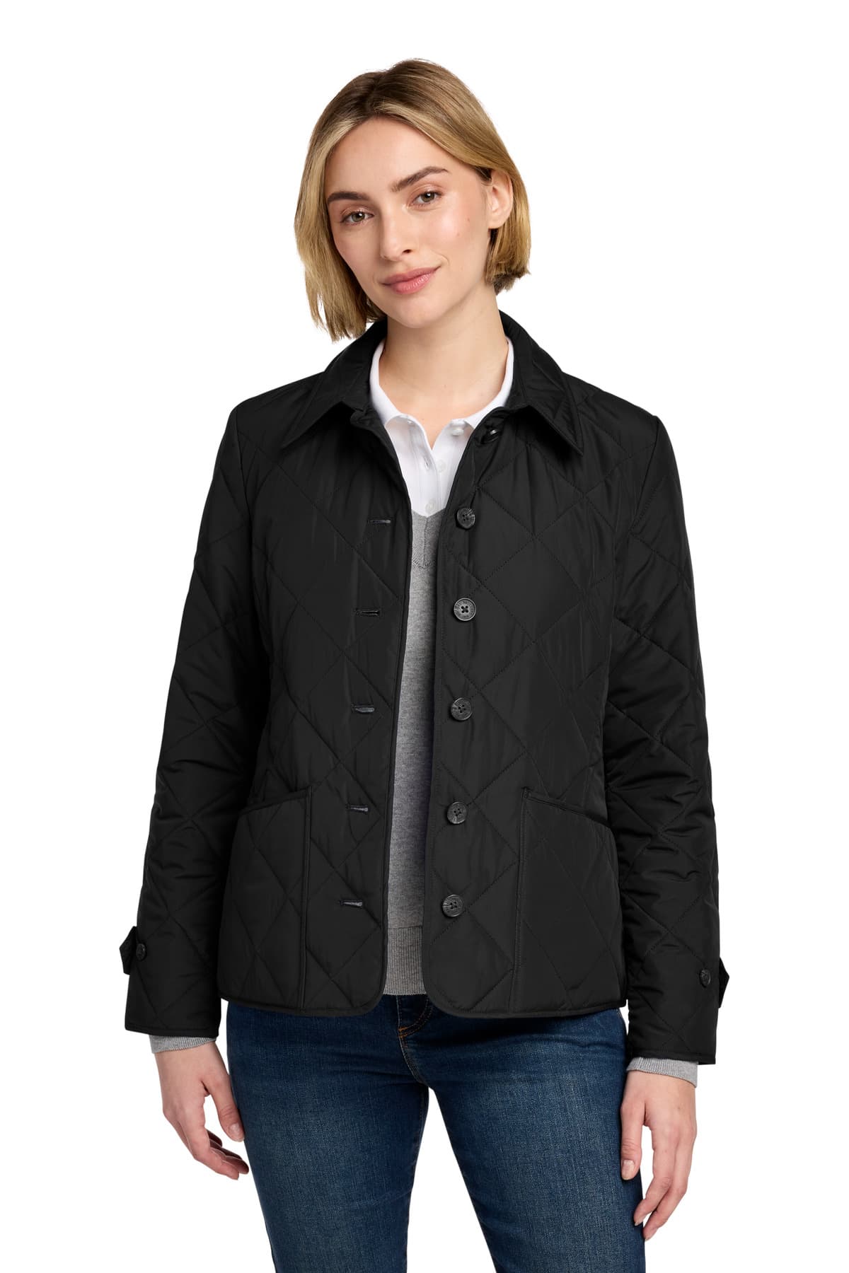 Brooks Brothers ® Women's Quilted Jacket — Deep Black
