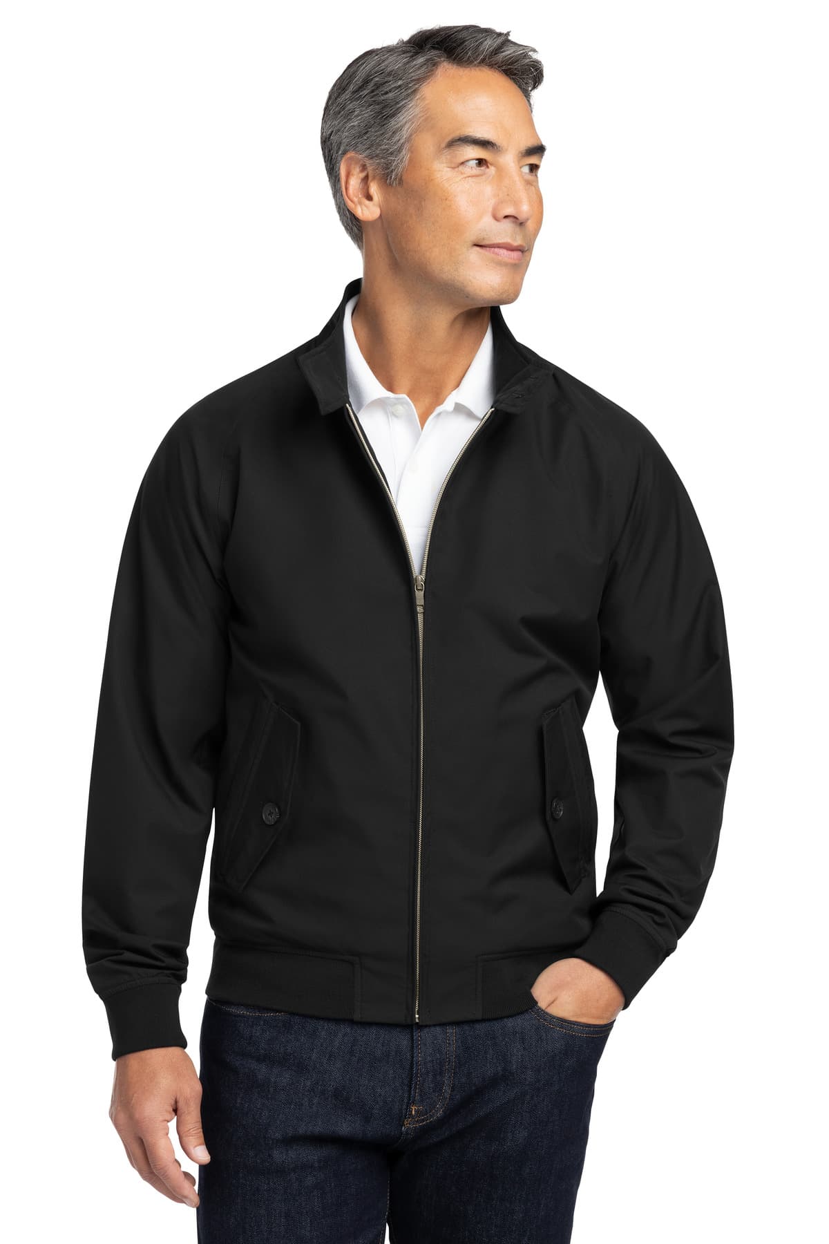 Brooks Brothers ® Bomber Jacket — Deep Black