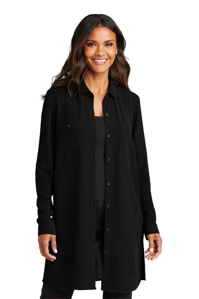 Port Authority ® Women's Textured Crepe Long Tunic
