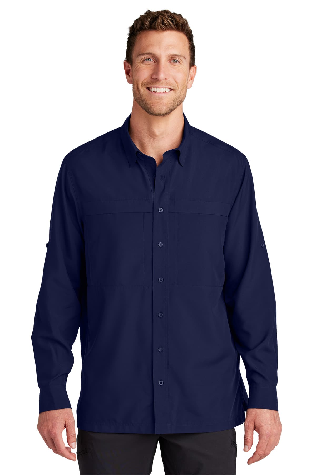 Port Authority ® Long Sleeve UV Daybreak Shirt — True Navy