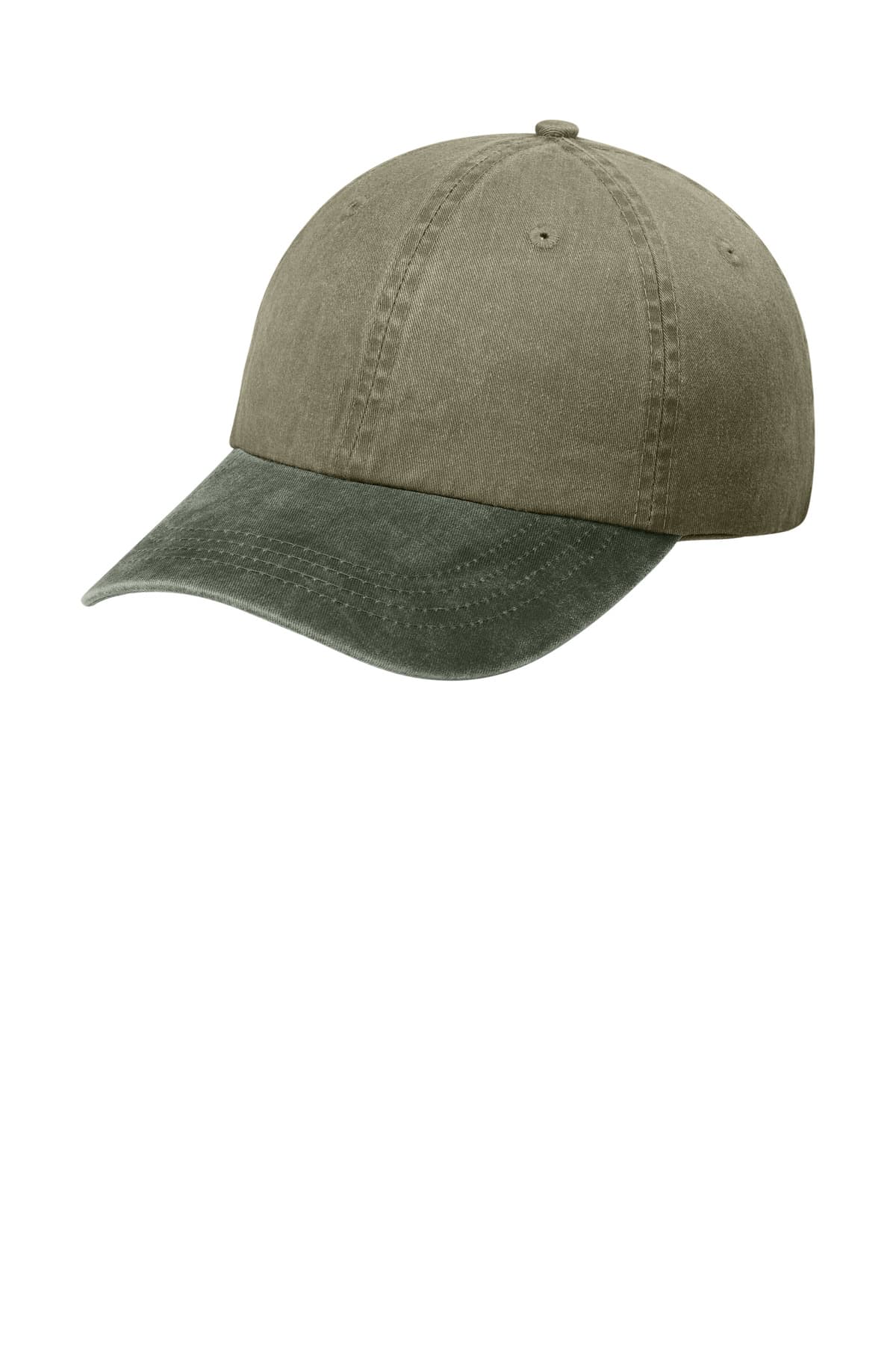 Port Authority ® Two-Tone Pigment-Dyed Cap — Khaki/ Hunter