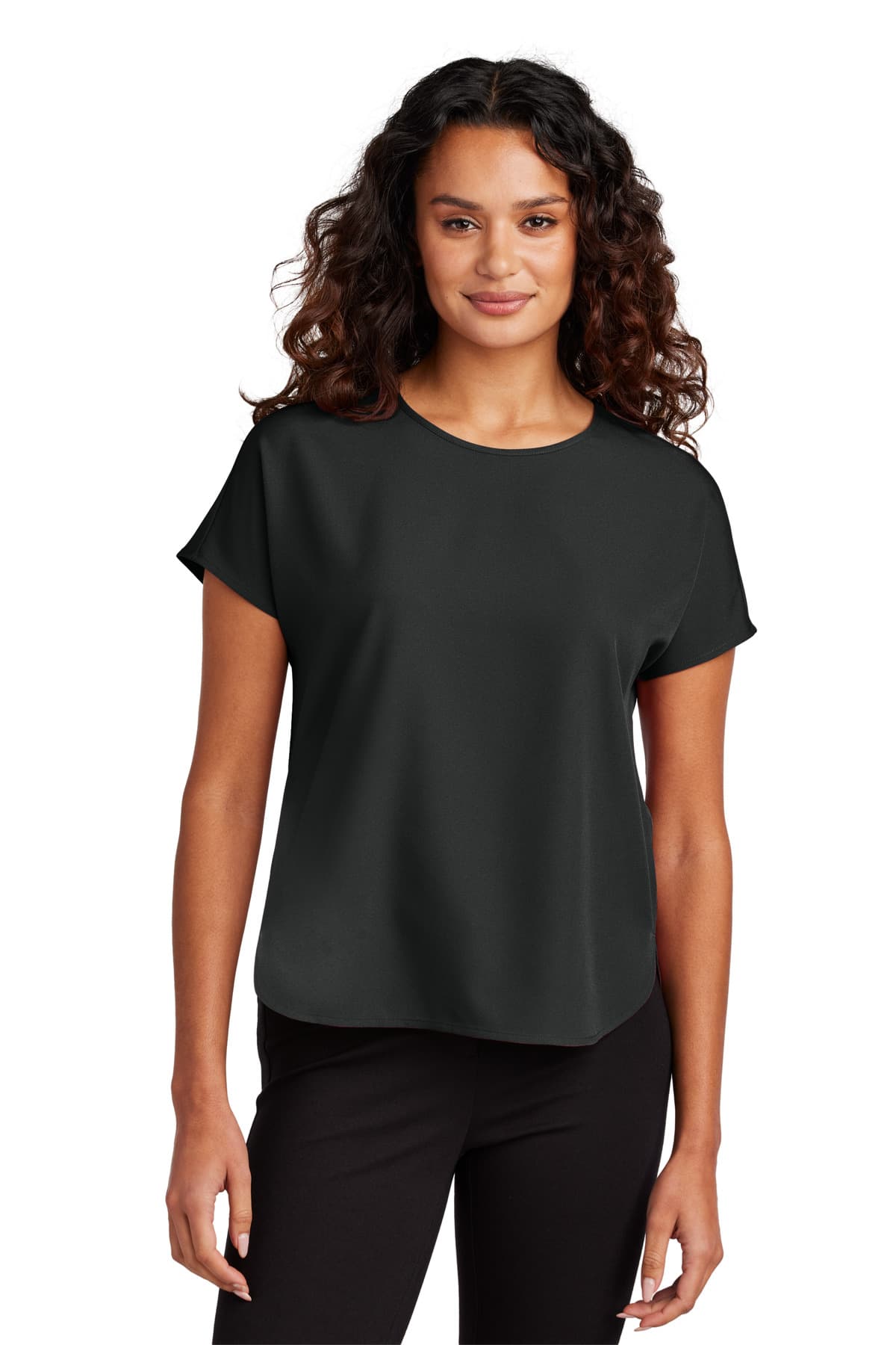 Mercer+Mettle ® Women's Stretch Crepe Crew — Deep Black