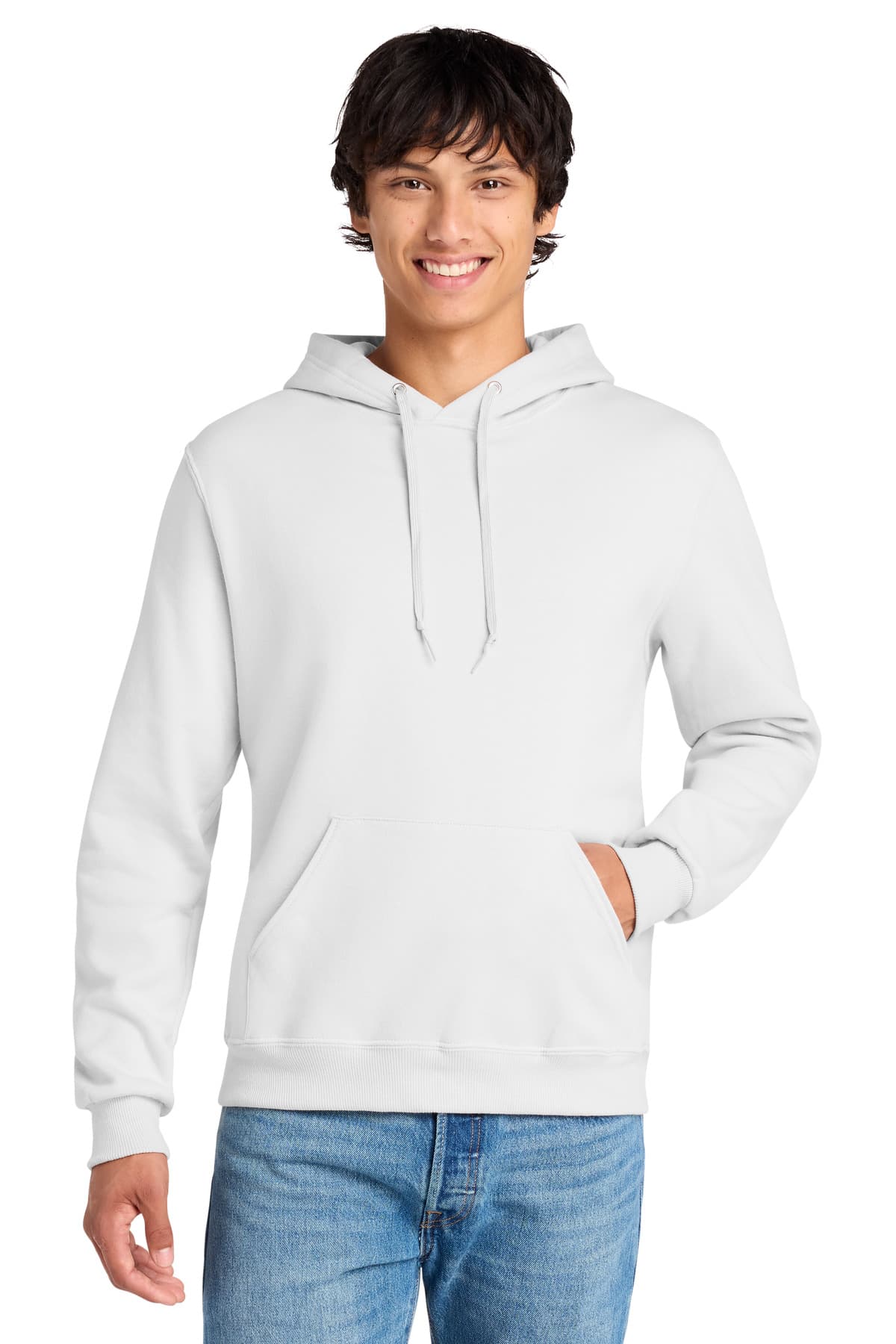 Jerzees Eco  Premium Blend Pullover Hooded Sweatshirt — White