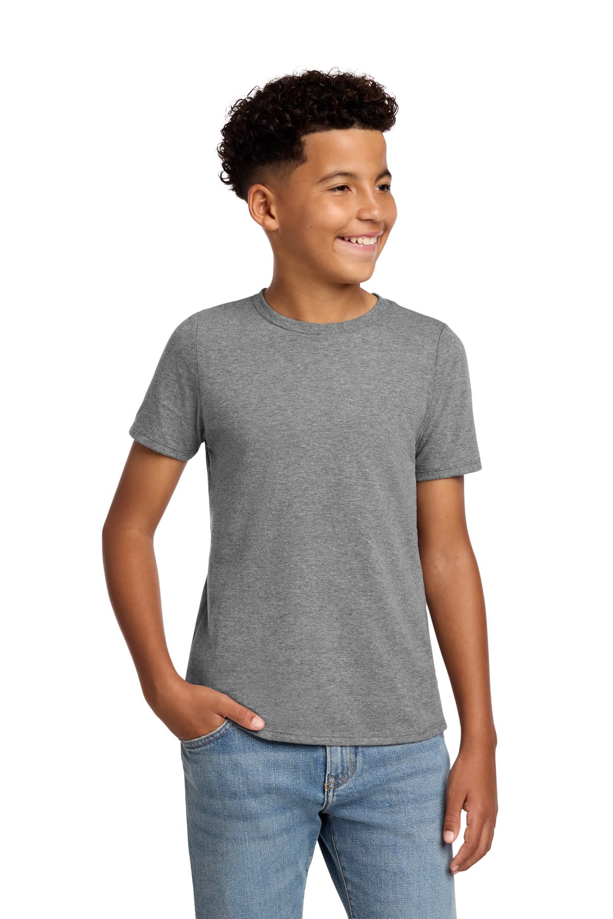 District ® Youth Perfect Blend ® CVC Tee — Grey Frost