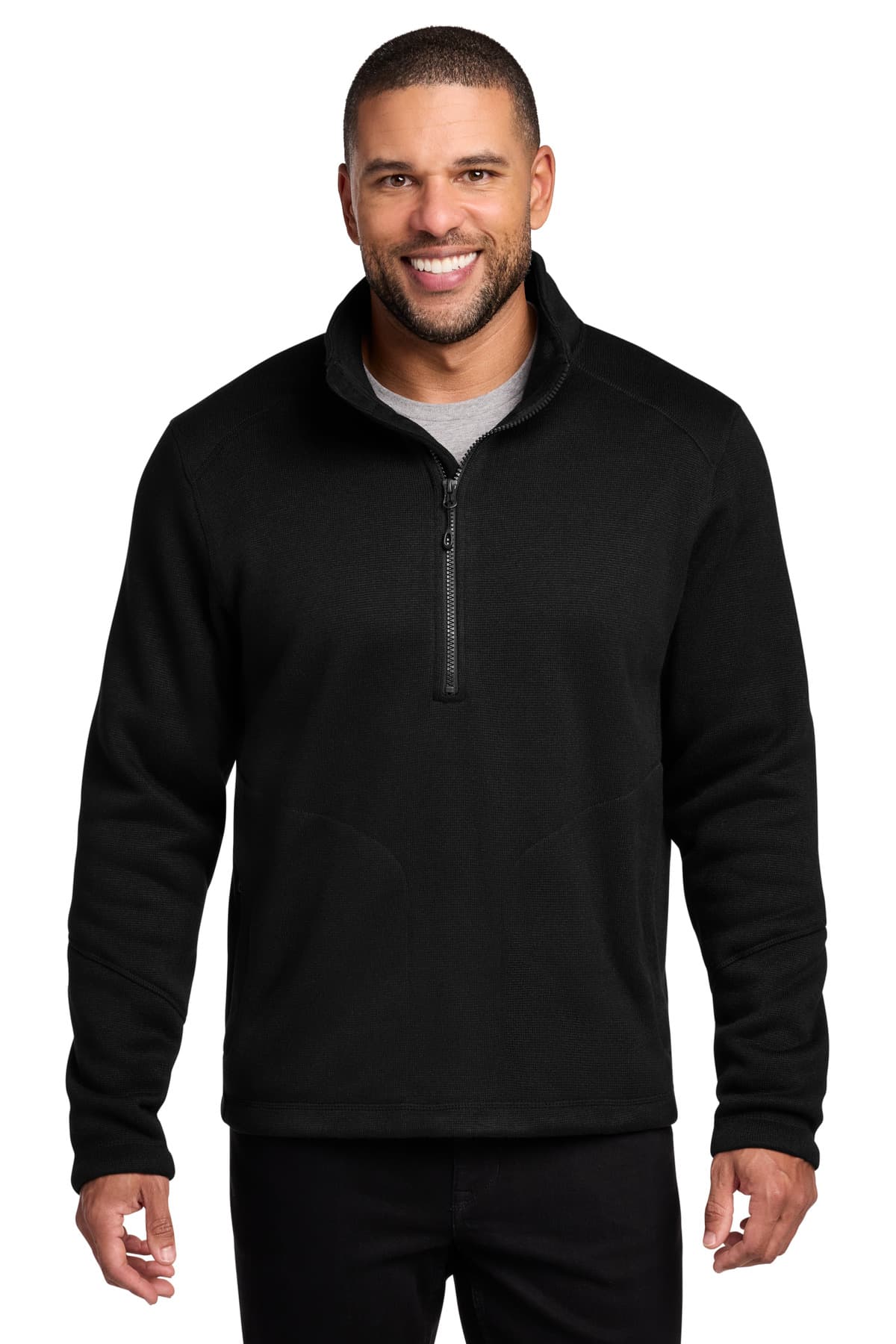Port Authority ® Arc Sweater Fleece 1/4-Zip — Deep Black