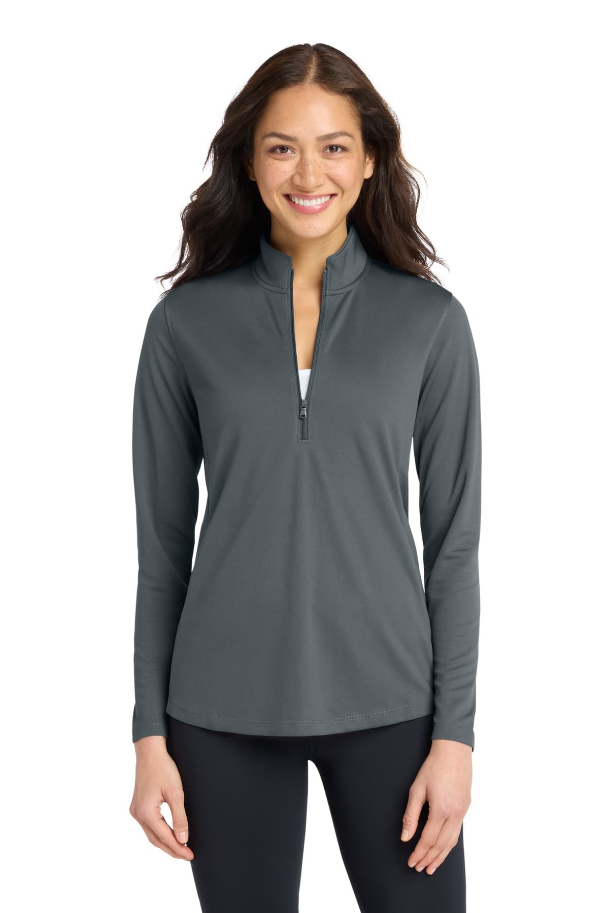 Port Authority ® Women's Dry Zone ® UV Micro-Mesh 1/4-Zip — Graphite