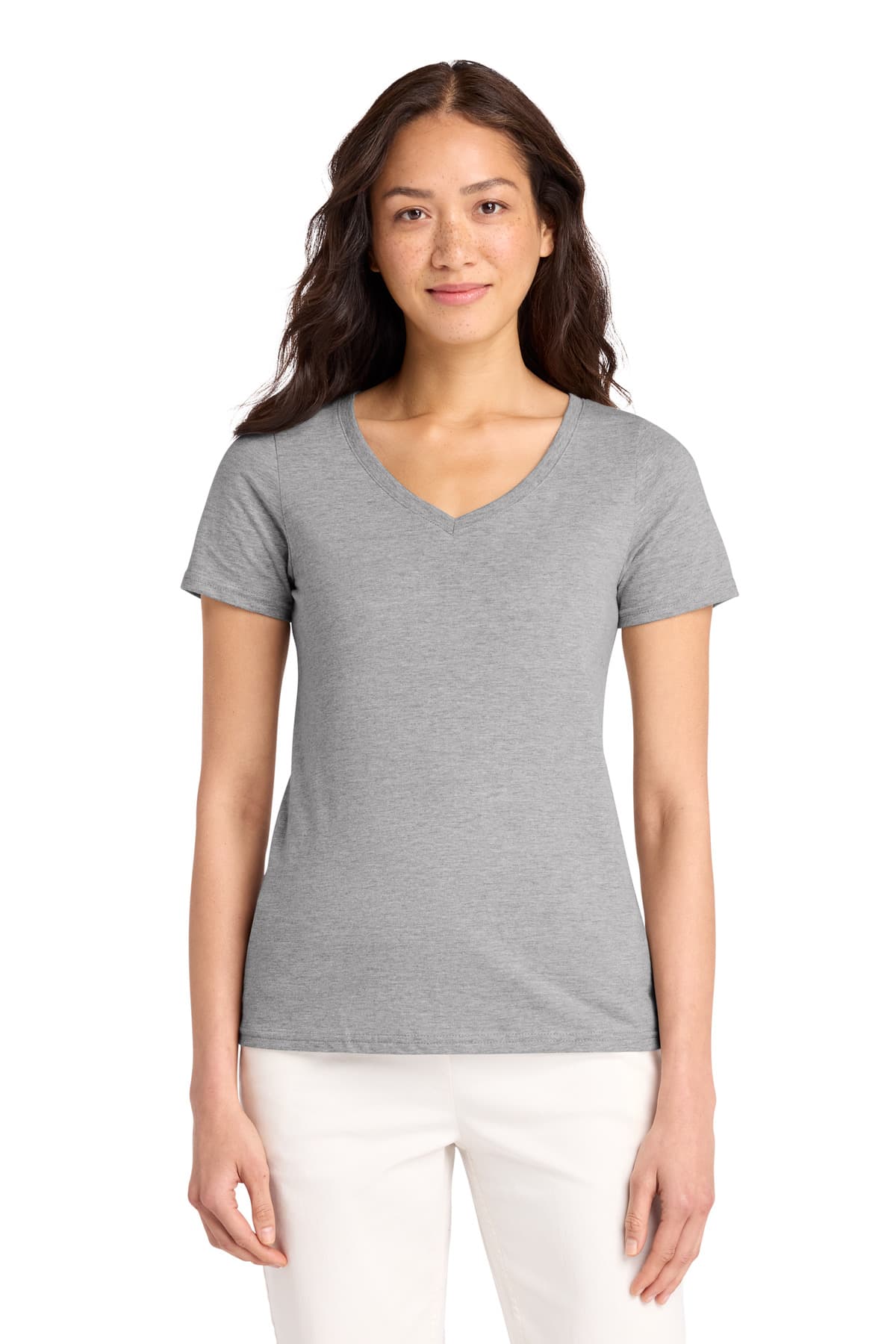 Volunteer Knitwear  Women's Daily V-Neck Tee — Athletic Heather