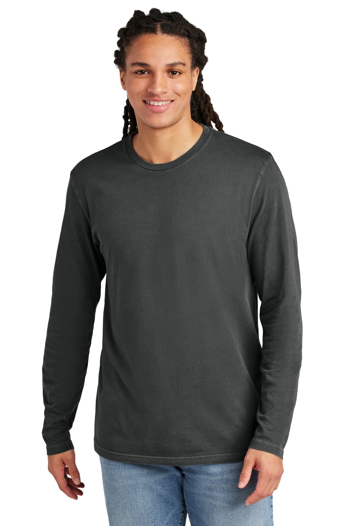 District Wash  Long Sleeve Tee — Graphite