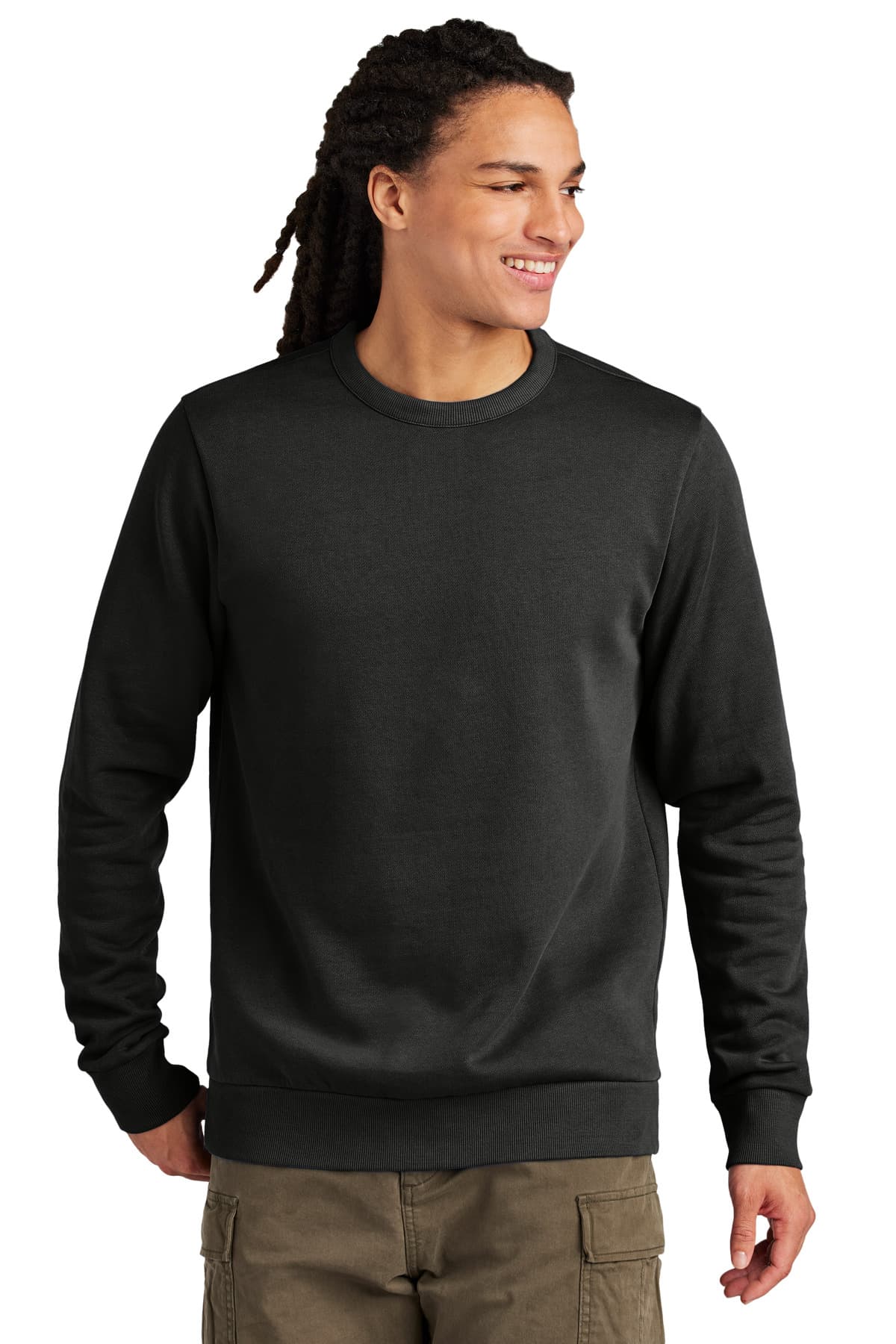 District Wash  Fleece Crew — Black
