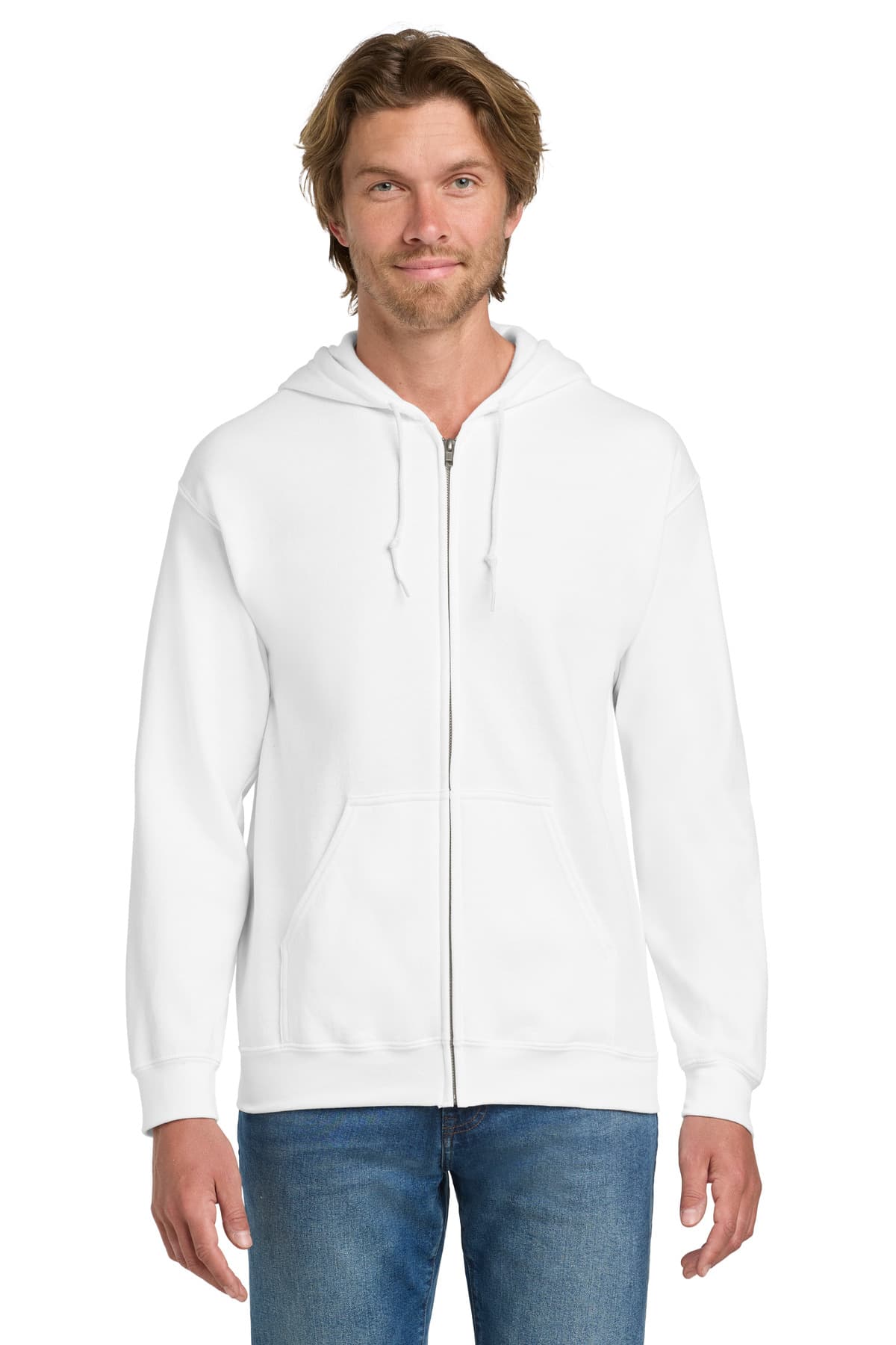 Gildan ® - Heavy Blend Full-Zip Hooded Sweatshirt — White