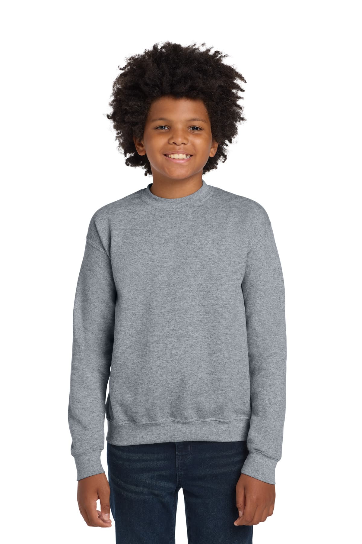 Gildan ® Youth Heavy Blend Crewneck Sweatshirt — Sport Grey