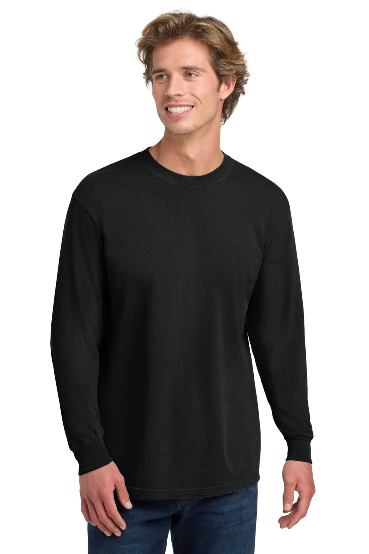 COMFORT COLORS ® Heavyweight Ring Spun Long Sleeve Tee — Black