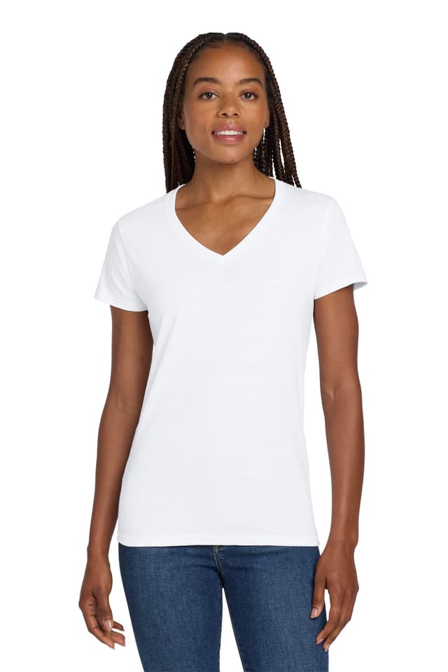 Gildan ® Women's Heavy Cotton  100% Cotton V-Neck T-Shirt