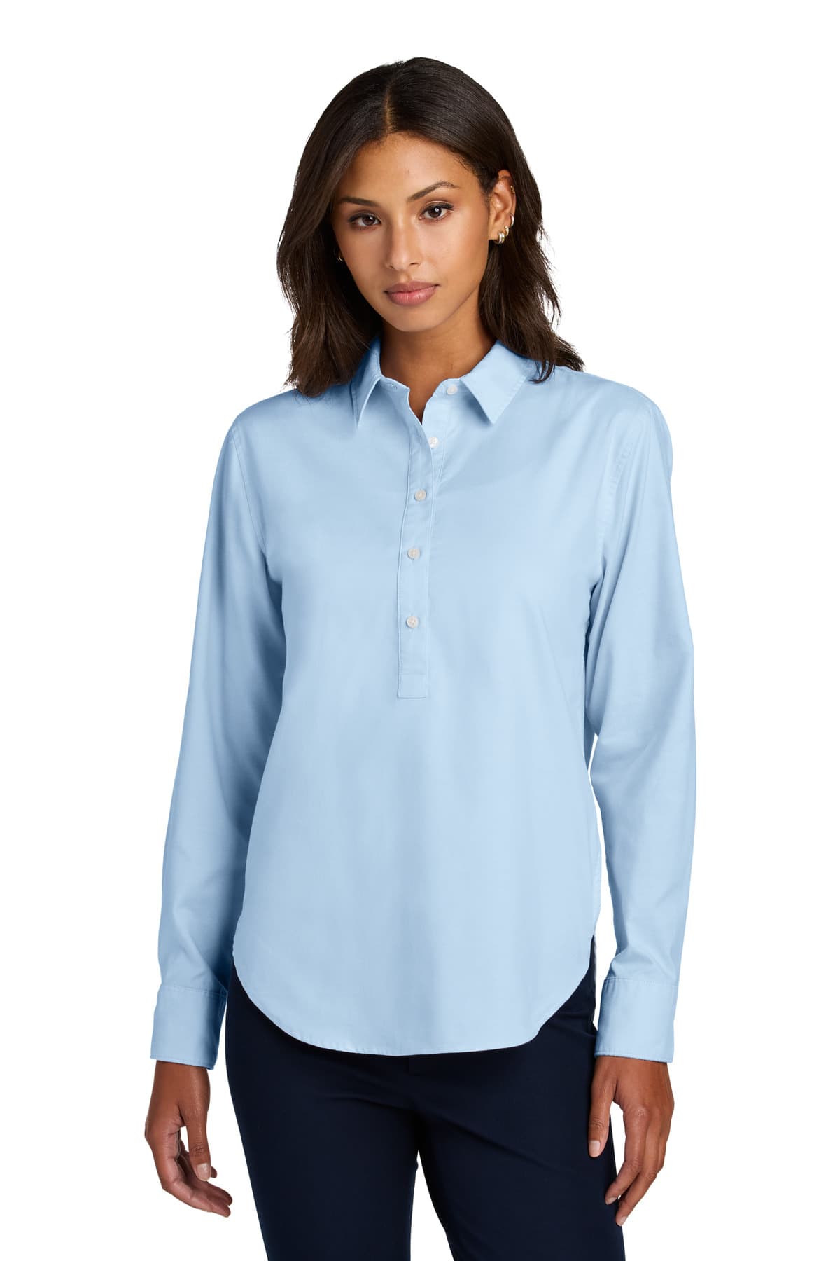 Mercer+Mettle ® Women's Long Sleeve Modern Oxford Shirt — Light Blue