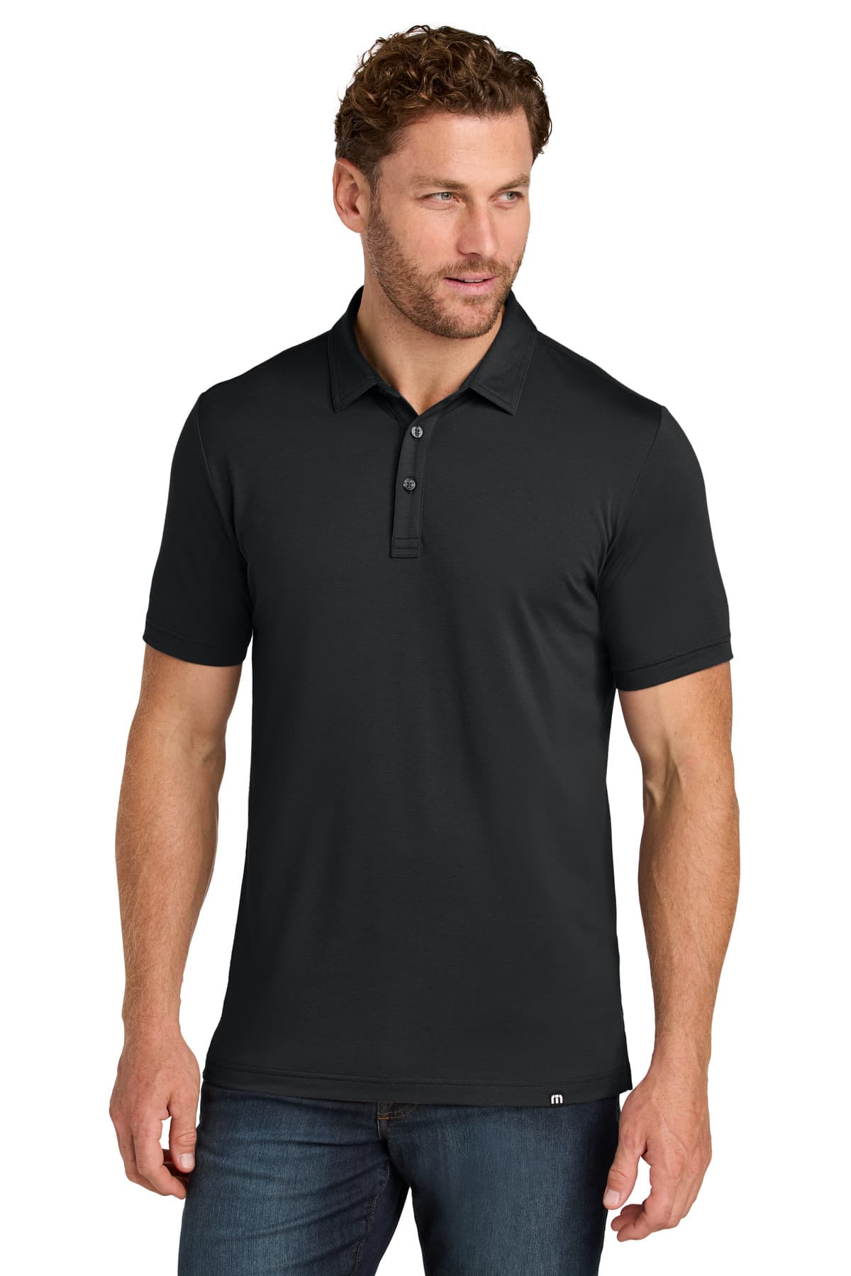 TravisMathew Glenview Solid Polo — Black