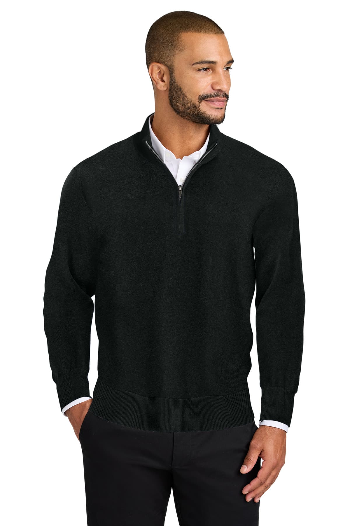 Port Authority ® Easy Care 1/4-Zip Sweater — Deep Black
