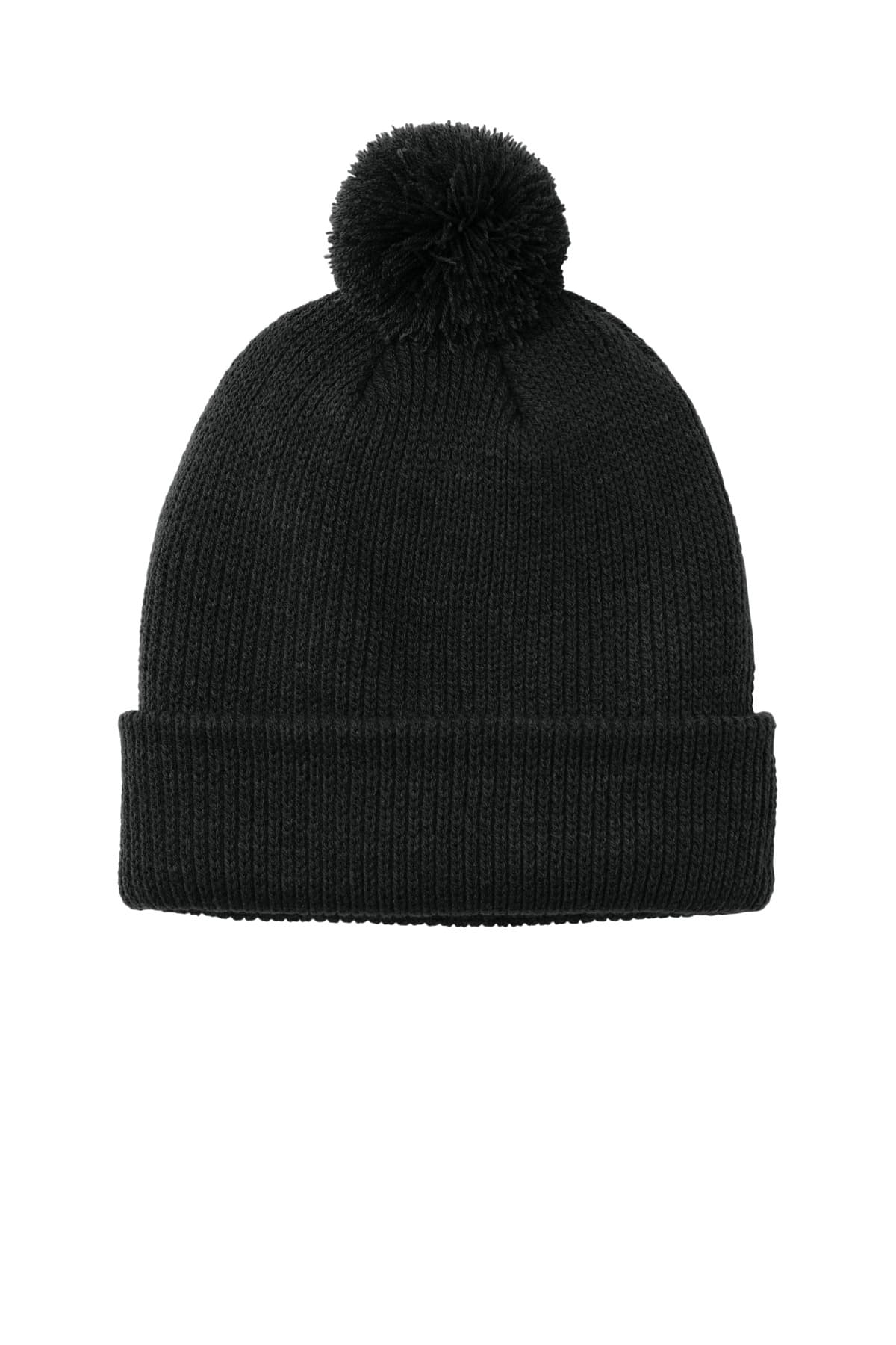 Port Authority ® Cozy Pom Beanie — Deep Black