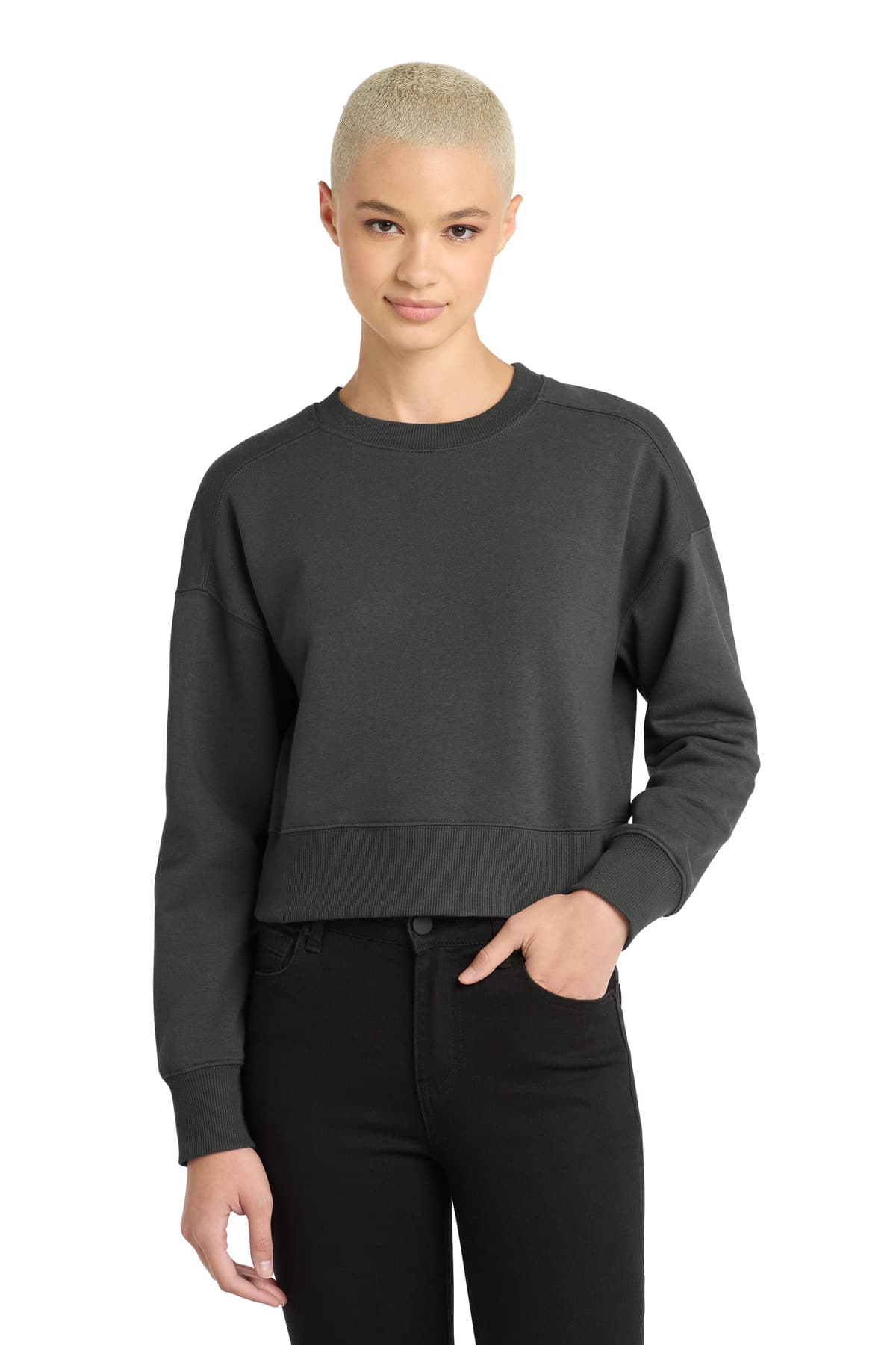 District ® Women's Perfect Weight ® Fleece Cropped Crew