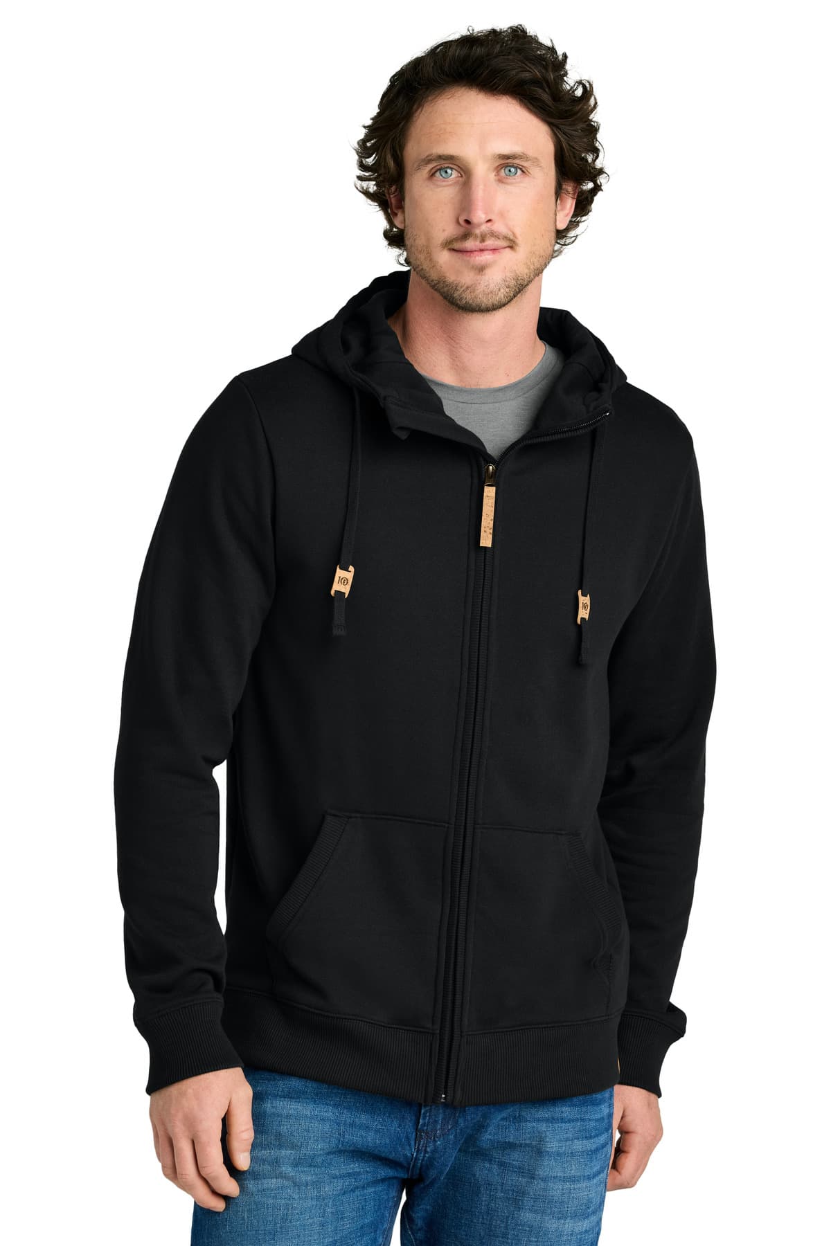 tentree ® Space Dye Fleece Full-Zip Hoodie — Meteorite Black
