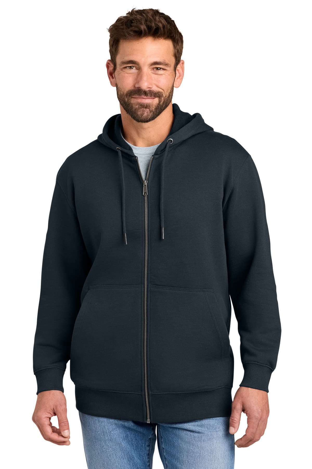 CornerStone ® Tough Fleece Full-Zip Hoodie — Navy