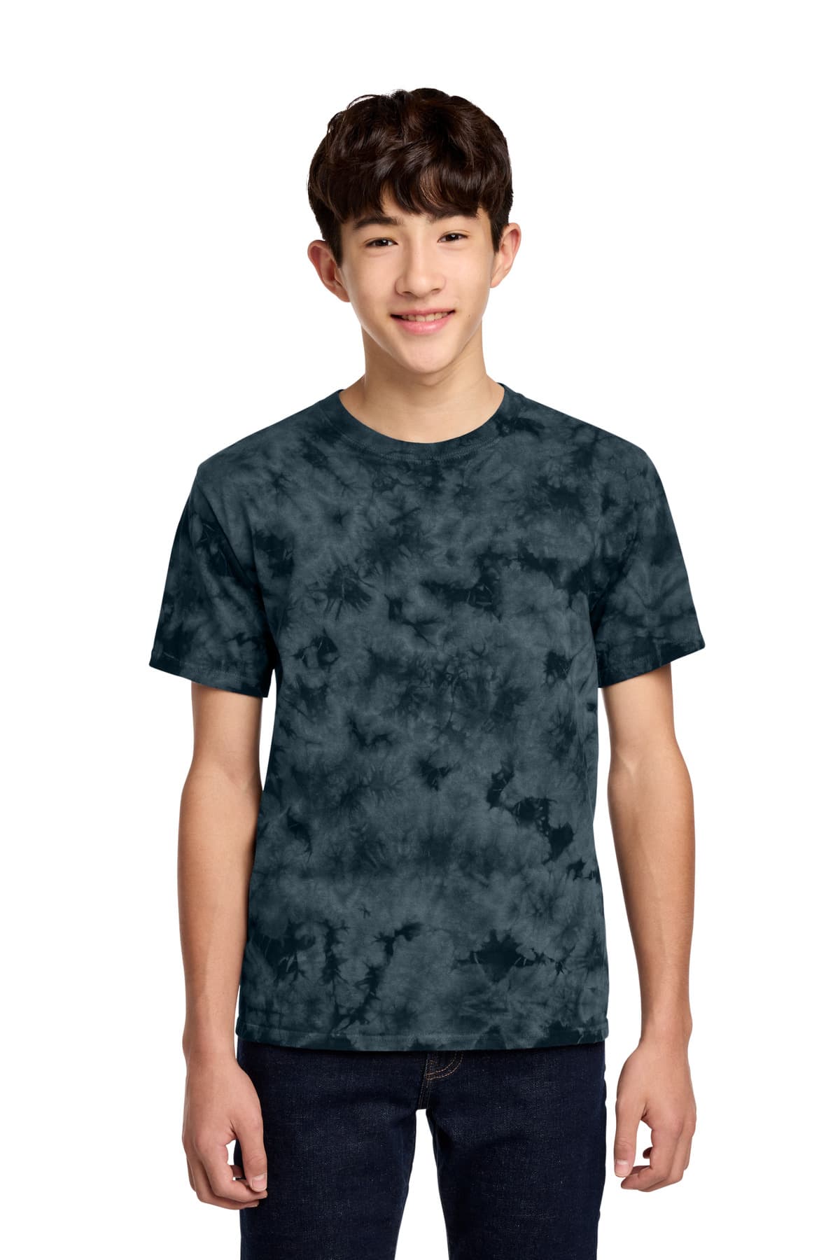 Port & Co  Youth Crystal Tie-Dye Tee — Black