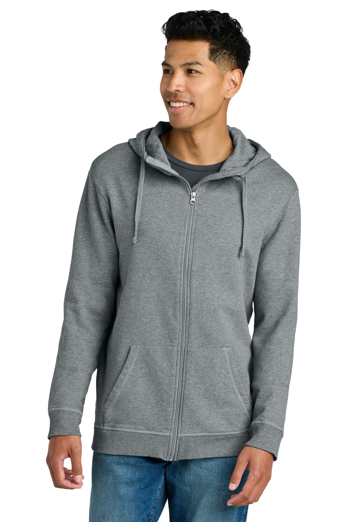 LIMITED EDITION tentree ® Organic Cotton Fleece Full-Zip Hoodie — Grey Heather