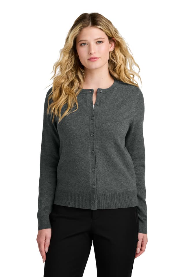 Port Authority ® Women's Easy Care Crewneck Cardigan Sweater