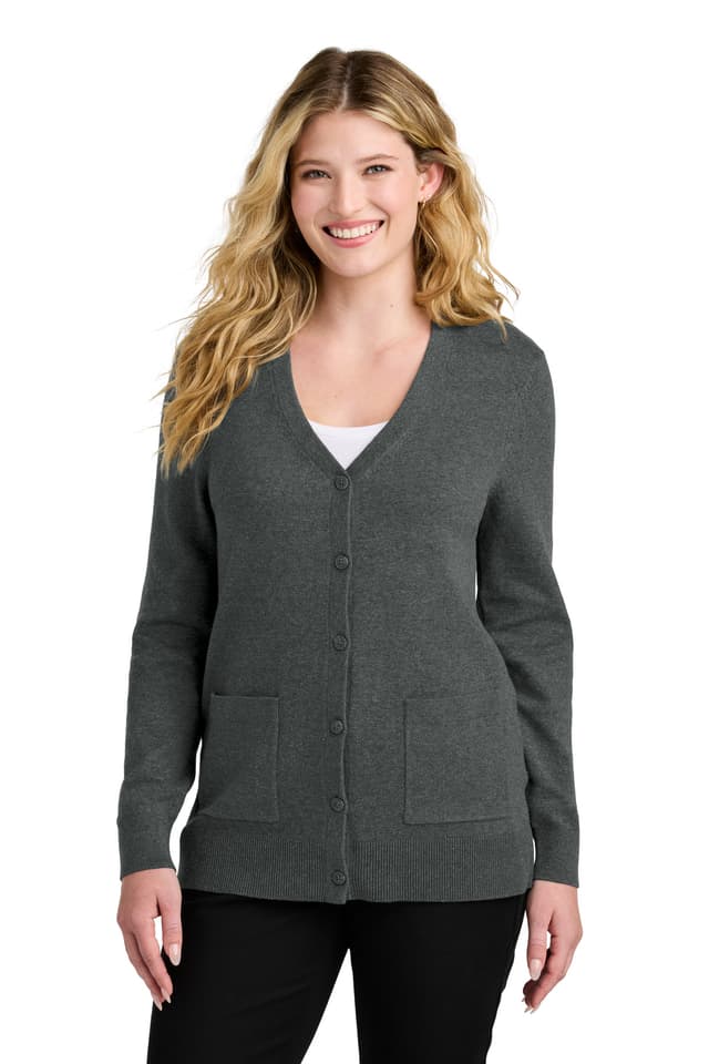 Port Authority ® Women's Easy Care Button-Up Cardigan Sweater